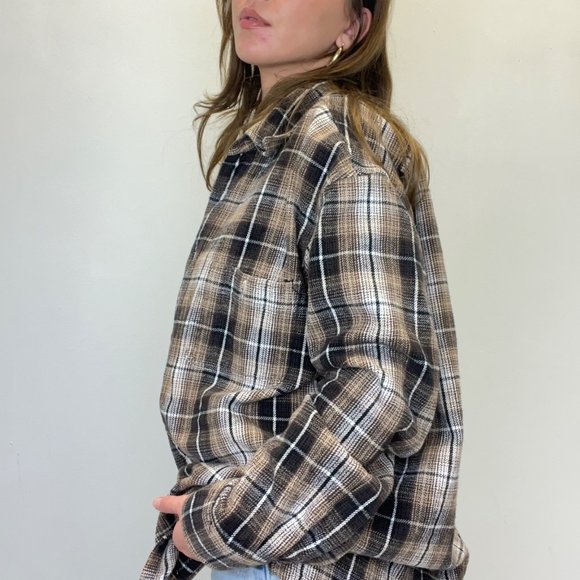 L - St. John’s Bay Plaid Button Down - Picture 2 of 3